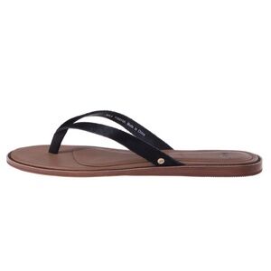 UGG Australia | Allaria Calf Hair Slides Sandals Flip Flops Black Tan Leather 12